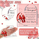 NNETM Charming Acrylic Heart-Shaped Red Bird Ornament