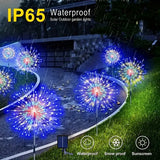 NNETM Set of 4 Solar Fireworks Lights for a Dazzling Christmas Display