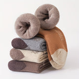 NNETM Women's Thermal Wool Christmas Socks (5 Pairs)