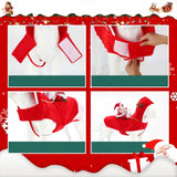Christmas Dog Costume Santa Claus Riding Reindeer