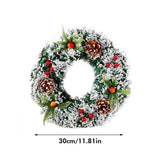 NNEOBA Artificial Christmas Wreath with Berries and Pine Balls