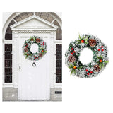 NNEOBA Artificial Christmas Wreath with Berries and Pine Balls