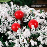 NNEOBA Artificial Christmas Wreath with Berries and Pine Balls