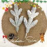 NNEOBA Artificial Snowy Pine Needles Branches Christmas Picks (20pcs)