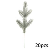 NNEOBA Artificial Snowy Pine Needles Branches Christmas Picks (20pcs)