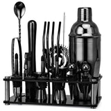 NNEOBA 20pcs Boston Cocktail Shaker Set with Stand