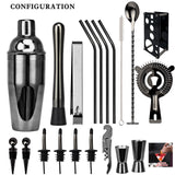 NNEOBA 20pcs Boston Cocktail Shaker Set with Stand