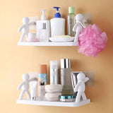 NNETM Pure Elegance: 2pcs White Floating Shelves for Your Bathroom Oasis