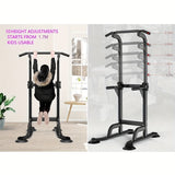 NNETM Foldable 10-Level Pull Up Tower – Pull Up Bar & Push Knee Raise Station(Black)