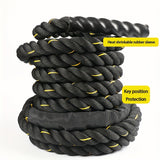 NNETM 1pc Combat Rope for Core Strength Training - 6m Physical Fitness Rope(Black)