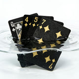 Black Plastic Playing Classic Poker Cards with Storage Box