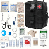 NNETM 151pcs Portable First Aid Kit(Black, Includes Essential Tools)