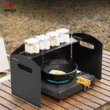 NNETM Folding Stove Windshield Portable Outdoor Gas Shield