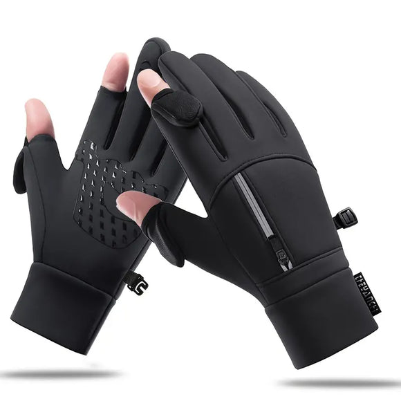 NNETM Premium Winter Windproof Waterproof Touch Screen Gloves - Medium, Black