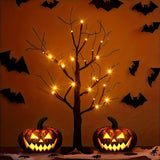 NNETM Halloween Birch Tree Light USB Battery Operated