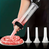 NNETM Manual Sausage Maker Kit Handheld Salami Filler