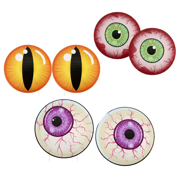 NNETM Halloween Eyeball Yard Stakes Outdoor (6pcs)
