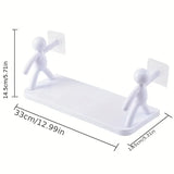 NNETM Pure Elegance: 2pcs White Floating Shelves for Your Bathroom Oasis