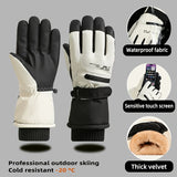 NNETM Men's Winter Touchscreen Ski Gloves