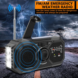 NNETM Emergency Radio Solar Hand Crank USB Power Bank