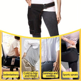 NNETM USB-Powered Heated Hip & Thigh Support Brace with Vibration Massage(Black)