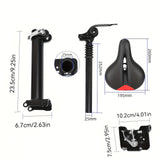 NNETM Electric Scooter Seat Folding Saddle for Kugoo M4/M4 Pro