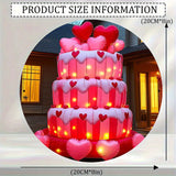 NNETM Giant Inflatable Cake with Heart Balloons