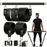 NNETM Workout Bar with Resistance Bands for Home Gym