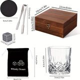 NNETM Whiskey Glasses Gift Set with Stones & Tongs