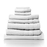 Royal Comfort Eden Egyptian Cotton 600 GSM 8 Piece Towel Pack White-1927503914513600512