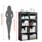 NNETM Bookshelf Durable Metal & Plastic (8-Tier)