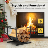 NNETM U-Shaped Metal Firewood Rack Stand