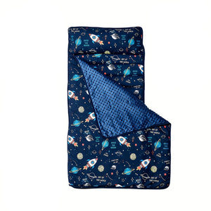 NNETM Rocket Pattern Nap Mat for Kids Travel & Daycare