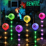 NNETM 6-Pack Color Changing Solar Lights – Horror Eyeball Stake Lights
