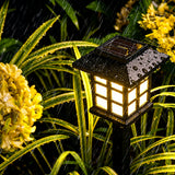 6-Piece Solar Outdoor Pathway Lights – Warm White