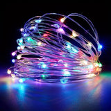 NNETM Solar-Powered Sparkle: Christmas Copper Wire String Lights