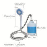 NNETM Portable USB Charging Camping Shower Pump Outdoor