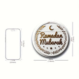 NNETM Wall Hanging Decor Ramadan Mubarak Wooden