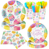 NNETM 140pcs Easter Party Supplies Set for 20 Guests