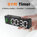 NNETM Rechargeable Gym Timer with 8 Fat Burning Training Modes(Black)