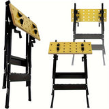 NNETM Folding Woodworking Workbench Tool Table with Storage