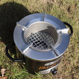 NNETM Charcoal Fire Pit Stainless Steel Stove Outdoor