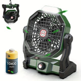 NNETM Rechargeable Camping Fan with LED & Hook