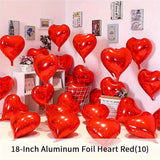 NNETM 15pcs Red Heart Love Aluminum Balloons