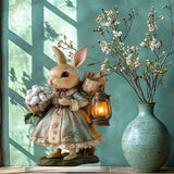 NNETM 2D Boho Easter Bunny Acrylic Tabletop Statue
