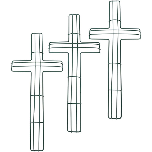 NNEOBA Wreath Form Iron Cross Frame  3-Piece