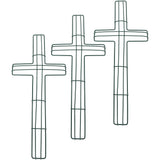 NNEOBA Wreath Form Iron Cross Frame  3-Piece