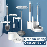 NNETM 4-in-1 Wall-Mounted Toilet Brush Set