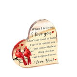 NNETM Charming Acrylic Heart-Shaped Red Bird Ornament