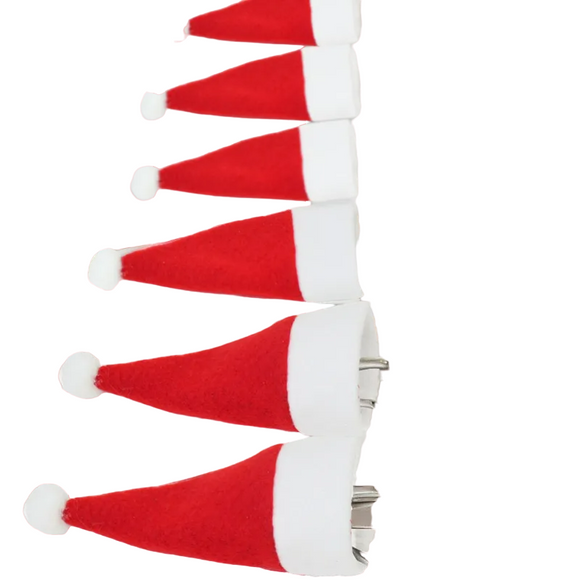 NNEOBA Set of 20 Christmas Hat Cutlery Bags - Festive Tableware Holders for Xmas Home Kitchen Decor
